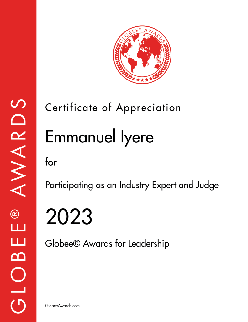 Emmanuel Iyere Globee® Business Awards
